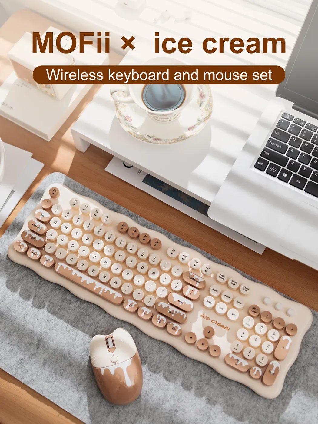 ICE CREAM 2.4G Wireless Keyboard Mouse Combo
